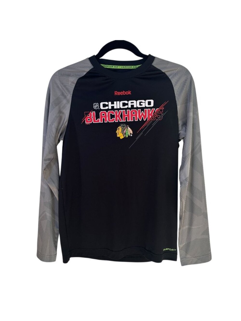 Reebok Chicago Blackhawks Shirt Black Large